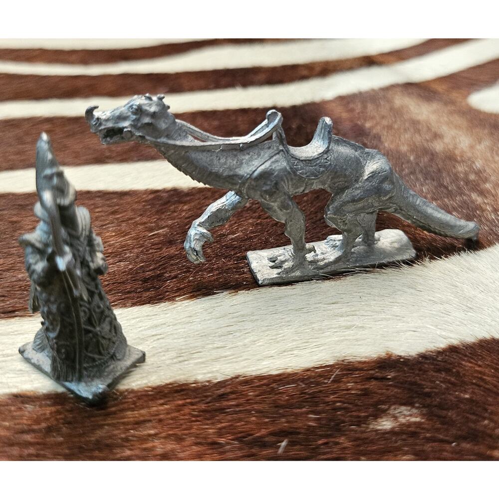 Vintage 1977 Ral Partha Land Dragon (mount) Miniature Metal Fantasy D & D